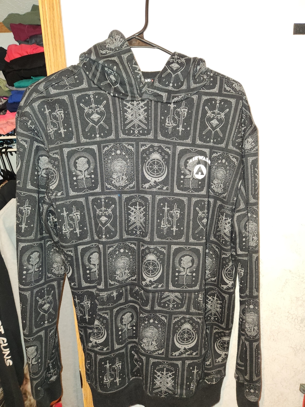 Airwalk Black Hoodie with Tarot Card Motif